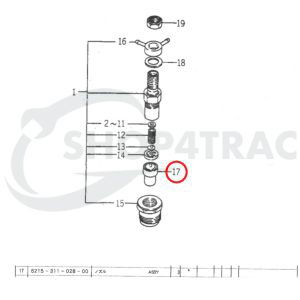 Verstuiver nozzle Iseki E3CD | Kubota D905 - D1105 | V1205-V1505 | Shop4Trac
