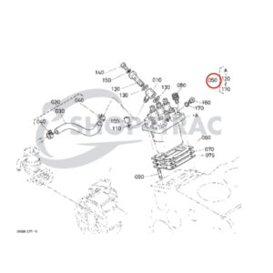 Brandstofpomp ORIGINEEL Kubota D905 - D1305 | Hitachi | Ausa | Giant | Manitou | Schäffer